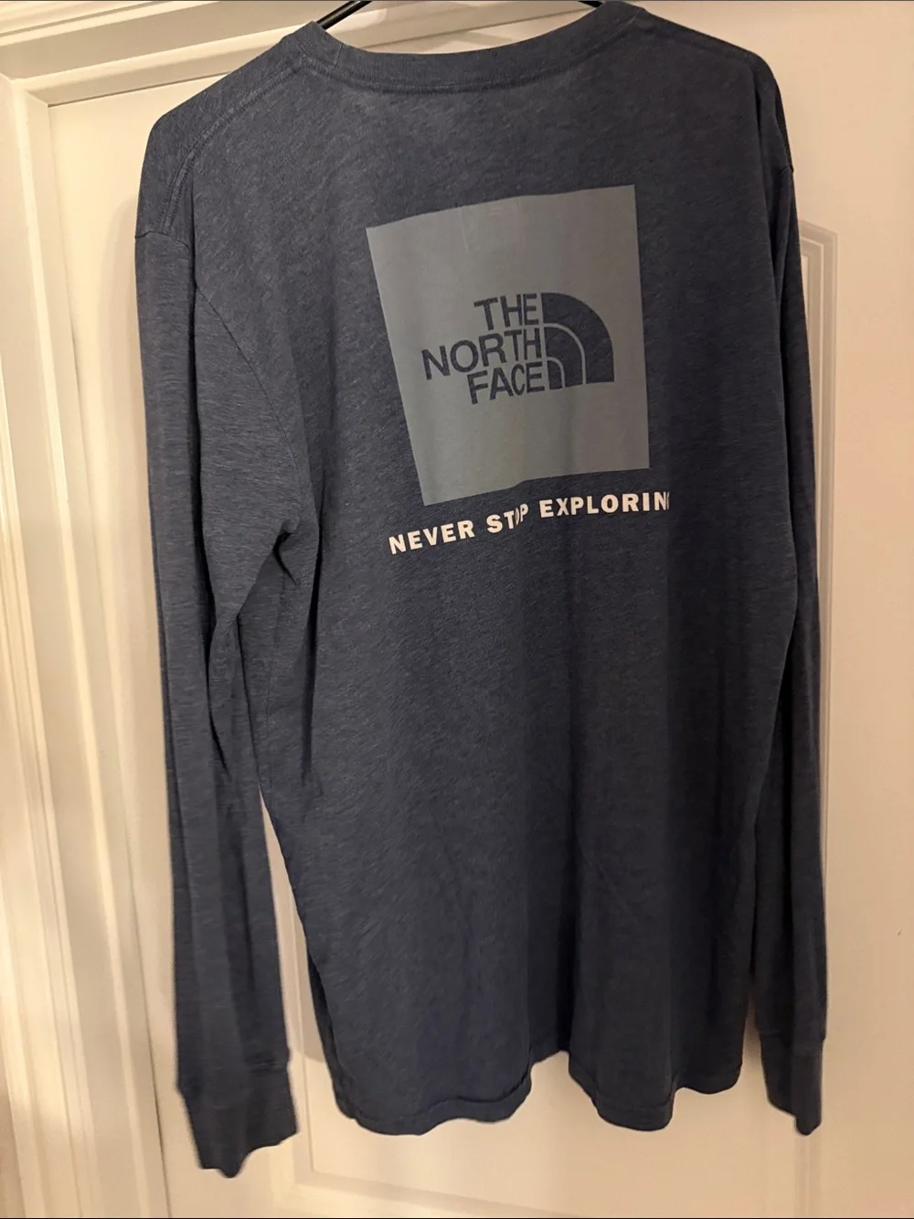 The North Face Men's Long Sleeve Tee - Heather Navy